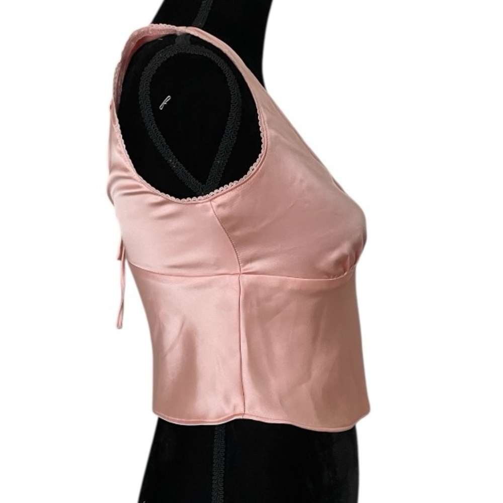 Wild Fable Satin Pink Sleeveless Babydoll Cami XS Fairy Rose Y2K Coquette Peach - Picture 2 of 5